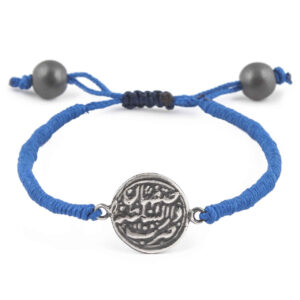 Minimalistische Blauwe Draad Zilveren Armband – Rise Design