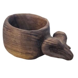 Handgesneden Houten Kuksa Mok Buffalo – Rustieke Beker