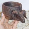 Handgesneden Houten Kuksa Mok Buffalo – Rustieke Beker