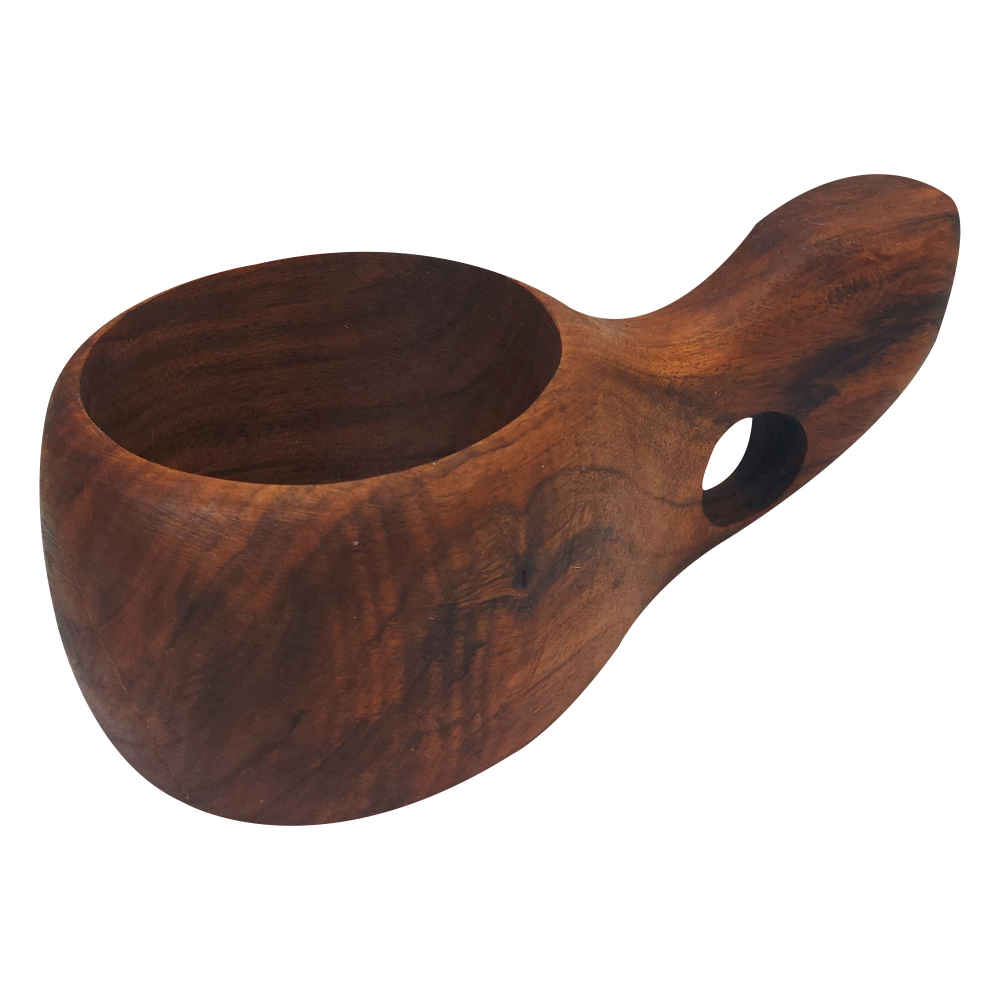 Handgemaakte Houten Kuksa Mok Berkeh – Rustiek Hout