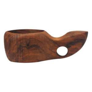 Handgemaakte Houten Kuksa Mok Berkeh – Rustiek Hout