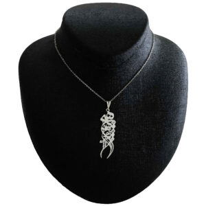Perzische Zilveren Ketting – Minimalistische Kalligrafie, Hich