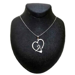 Perzische Zilveren Ketting – Minimalistische Kalligrafie, Mom