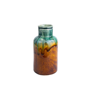 Pottery Enkelstengelvaas – Groen Drip Glazuur Design