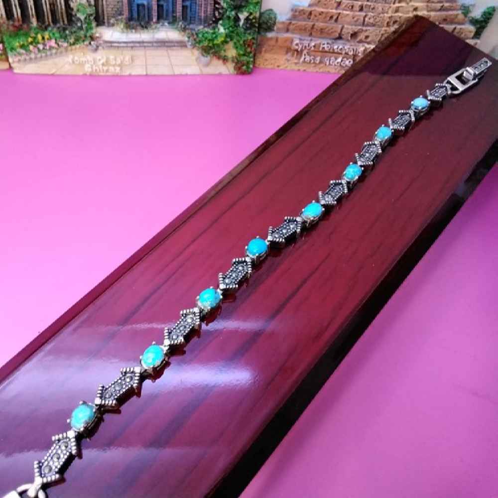 Zilveren Armband met Turkoois – Model Ladan