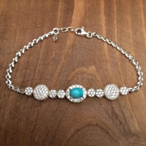 Zilveren Armband met Turkoois – Model Sana