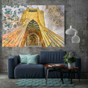 Teheran Azadi Toren Wandtapijt – Cream