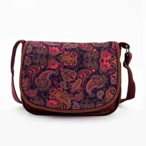 Boheemse Crossbody Schoudertas met Perzisch Geïnspireerd Paisley Patroon