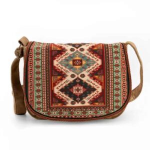 Boheemse Crossbody Schoudertas met Perzisch Geïnspireerd Geometrisch Patroon