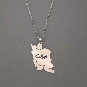 Minimalistische Ketting – Iran Typografie & Kaart