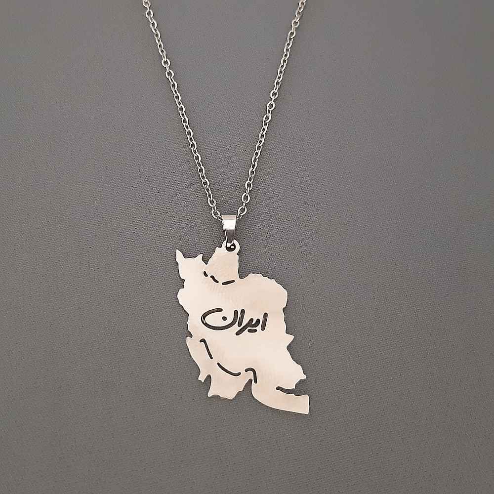 Minimalistische Ketting – Iran Typografie & Kaart
