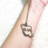 Minimalistische Ketting – Kaart van Iran Zilver