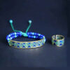 Perzische messing armband en ring set model Eslimi