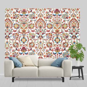 Perzisch Ingewikkeld Bloemen Wandtapijt – Farsh