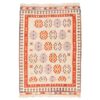 Vintage Perzische Qashqai Kelim in roze, geometrisch uit Fars