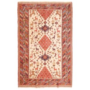 Vintage Perzisch Sirjan Handgeweven Kilim Tapijt Bosgroen