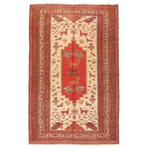 Vintage Perzisch Sirjan Handgeweven Kilim Tapijt Vogels