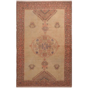Vintage Perzisch Heris Handgeweven Kilim Tapijt van Wol