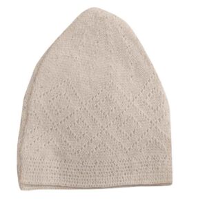 Gehaakte Turkse Kufi Taqiyah – Wit