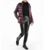 Dames Pufferjas met Lange Mouwen, Rits en Capuchon – Model Fateh