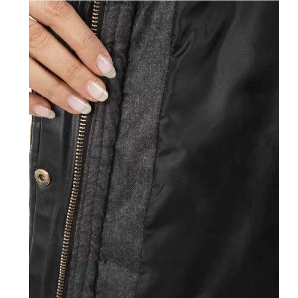 Dames Pufferjas met Lange Mouwen, Rits en Capuchon – Model Nazila