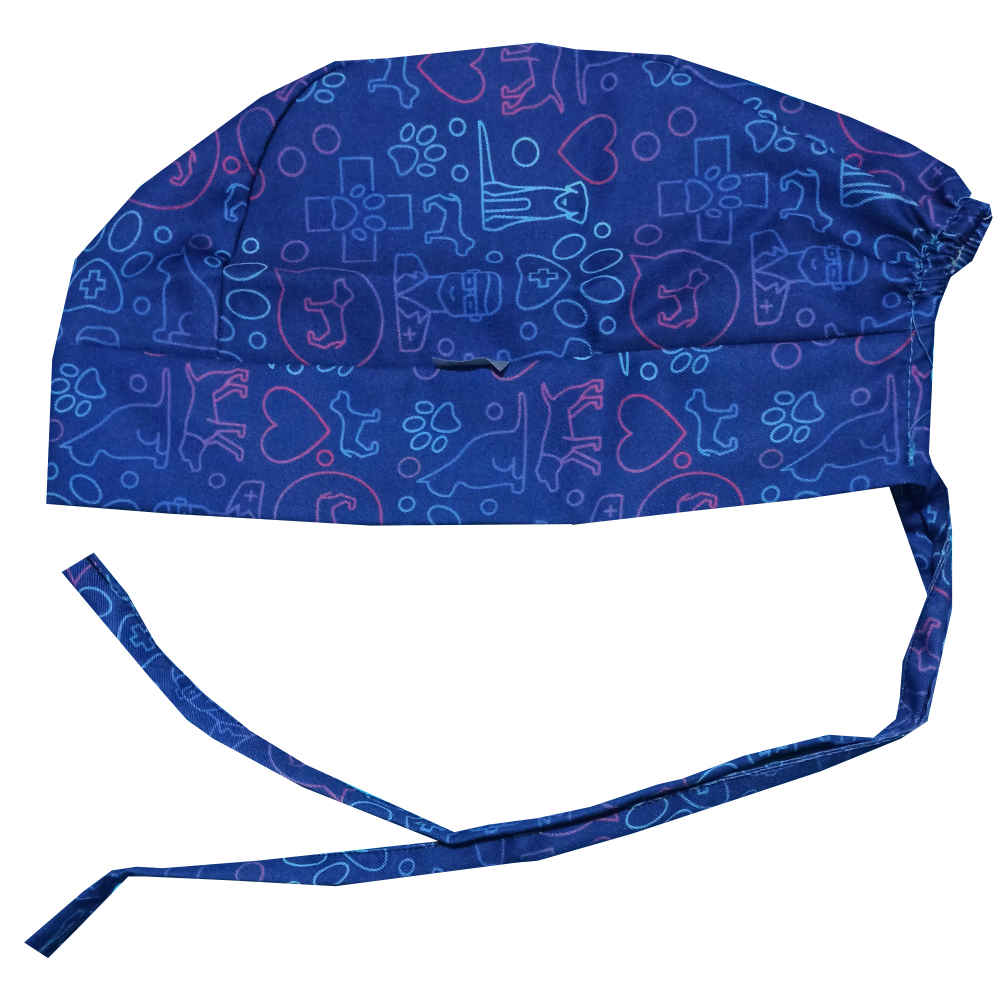 Blauwe Dierenarts Top & Muts Set voor Vrouwen