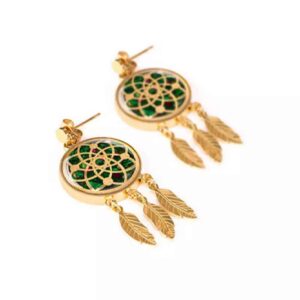 Vergulde Oorbellen voor Vrouwen – Model Dream Catcher