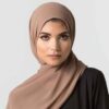 Lichtbruine Chiffon Shayla Hijab voor Vrouwen