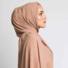Lichtbruine Chiffon Shayla Hijab voor Vrouwen