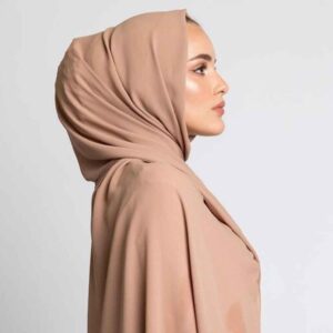 Lichtbruine Chiffon Shayla Hijab voor Vrouwen