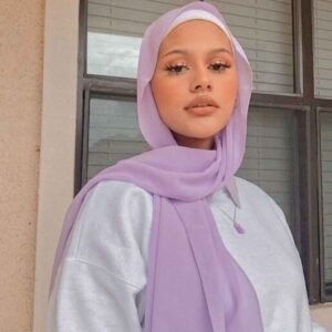 Minimalistische Chiffon Shayla Hijab – Lila