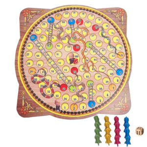 Houten Mens erger je niet & Slangen en Ladders Spelset
