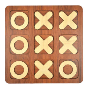 Houten Boter-Kaas-en-Eieren Bordspel – Klassieke Strategie met Elegant Ontwerp