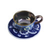 Perzische Theekop en Schotel - Hamraz Keramisch Blauw