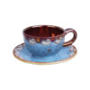 Perzische Theekop en Schotel - Shiba Keramisch Blauw