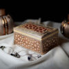 Handgemaakte Houten Sieradendoos met Marquetry Techniek