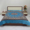 Perzische Dekbedovertrek Set – Blauw Termeh Fluweel Kaveh