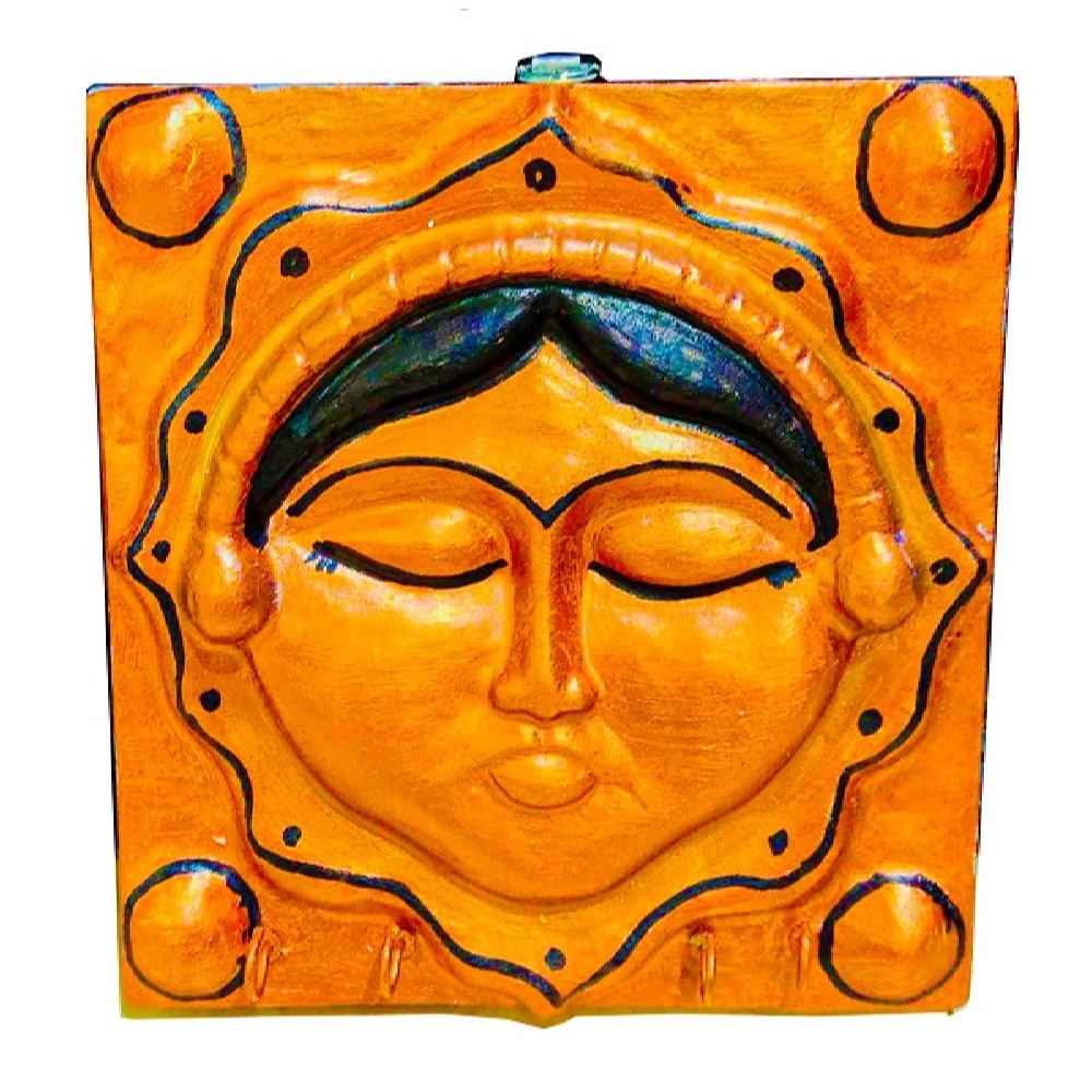 Decoratieve & Handgemaakte Wand Sleutelhanger met Gezicht Design