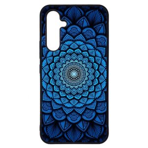Perzisch Bloemen Telefoonhoesje – Blauw