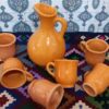 Perzisch Aardewerk Kan & Bekerset Yasin – Oranje