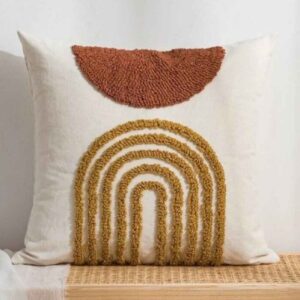 Punch Needle Kussenhoes – Geborduurd Abstract Patroon Nila