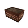 2-laags Houten Horlogedoos met Geometrisch Design – 21 Vakken