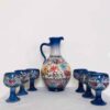 Perzisch Aardewerk Kan & Bekerset Negin – Blauw Bloemen