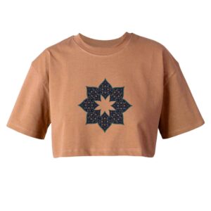 Dames Korte Mouw Crop Top – Behoosh Model