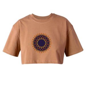 Dames Korte Mouw Crop Top – Tiana Model