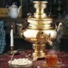 Perzische messing samovar decoratieve houtskool-theemaker 5 liter