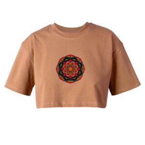 Dames Korte Mouw Crop Top – Hamta Model
