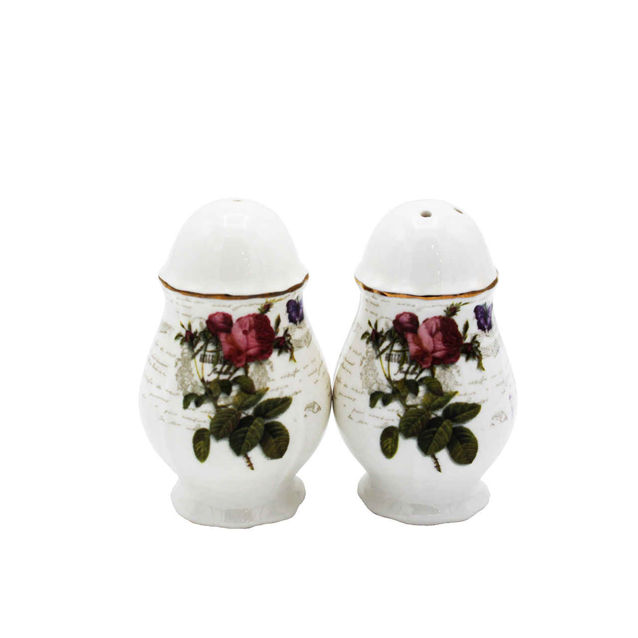 Keramische Zout- & Peperstrooiers Camelia – Bloemenmotief