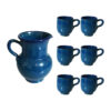 Perzisch Aardewerk Kan & Bekerset Elizabeth – Blauw