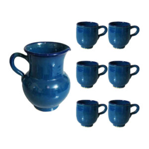 Perzisch Aardewerk Kan & Bekerset Elizabeth – Blauw